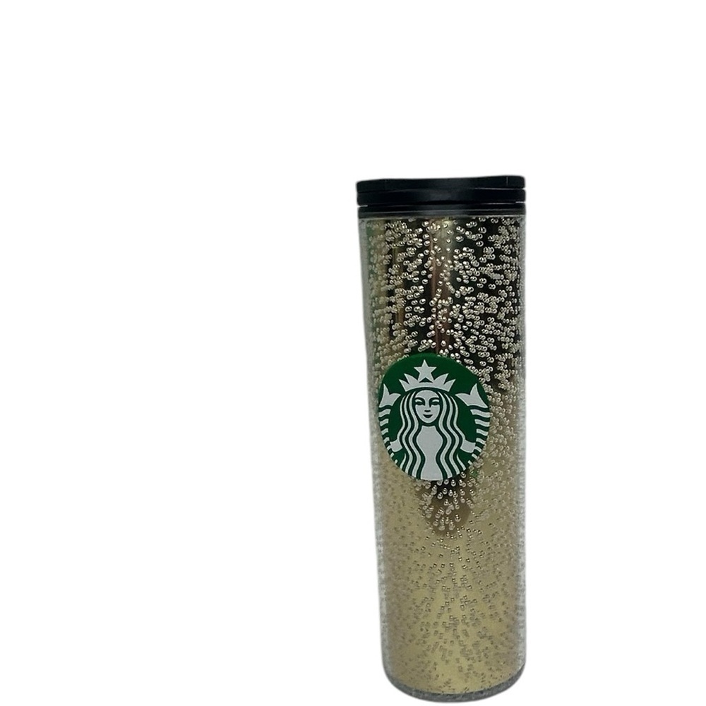 Starbucks 2020 Christmas Holiday Gold Champagne Bubbles Travel Tumbler Lid Cup - Picture 4 of 15